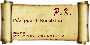 Pöpperl Kerubina névjegykártya
